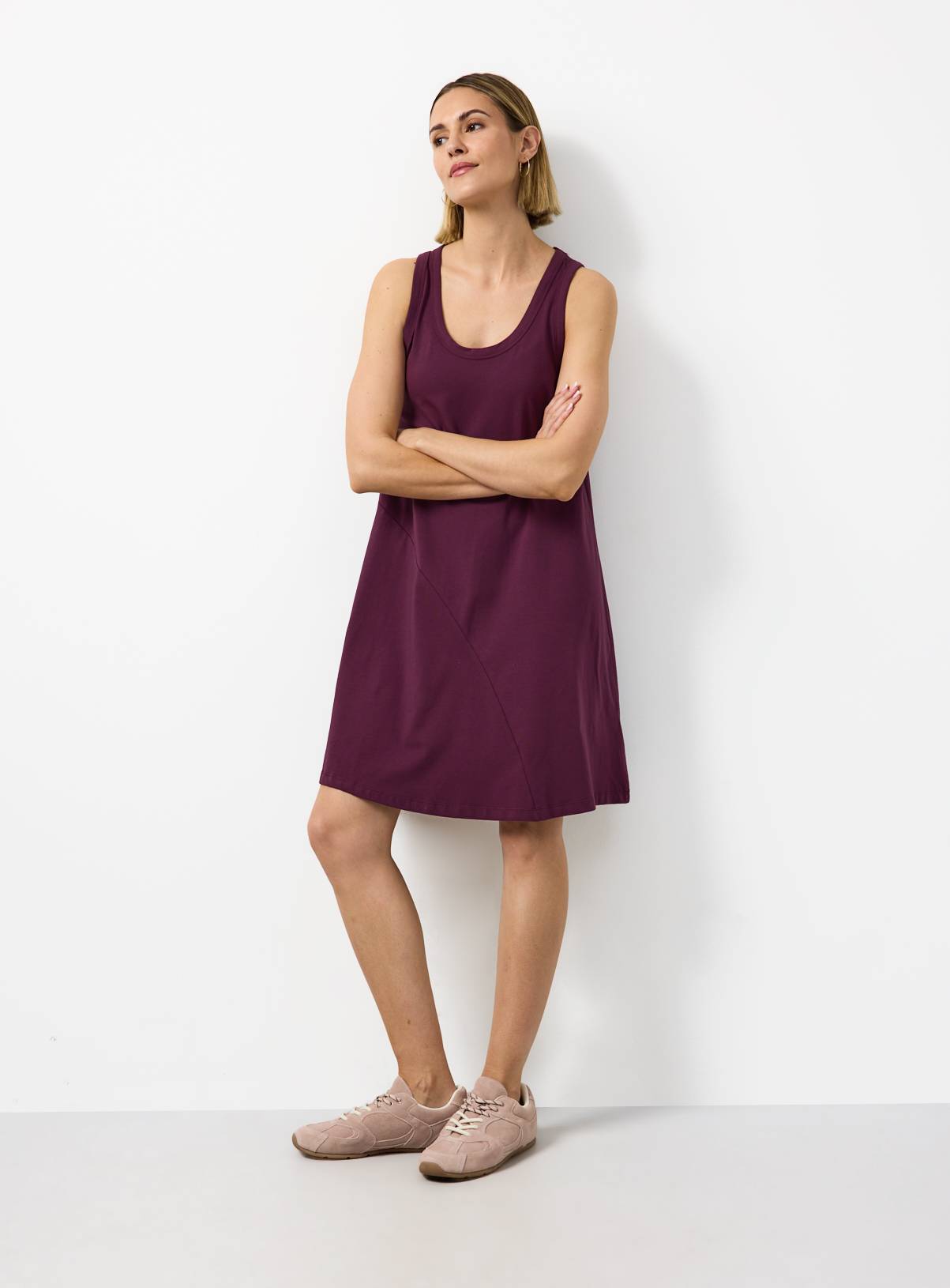 Purple Jersey Mini Panel Dress 8 - Image 2